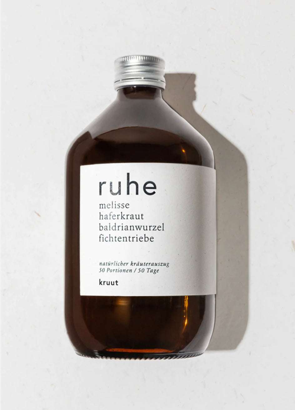 Oxmel Ruhe mit Melisse Baldrian Haferkraut und Fichtentrieben 500 ml Flasche