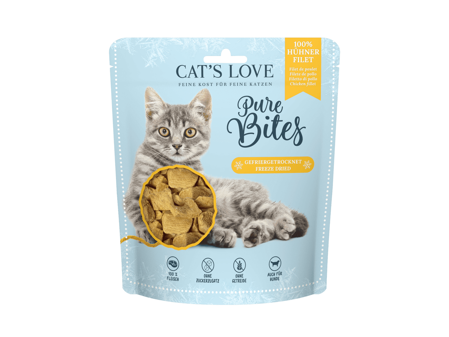 KATZENLECKERLIS PURE BITES HÜHNERFILET.