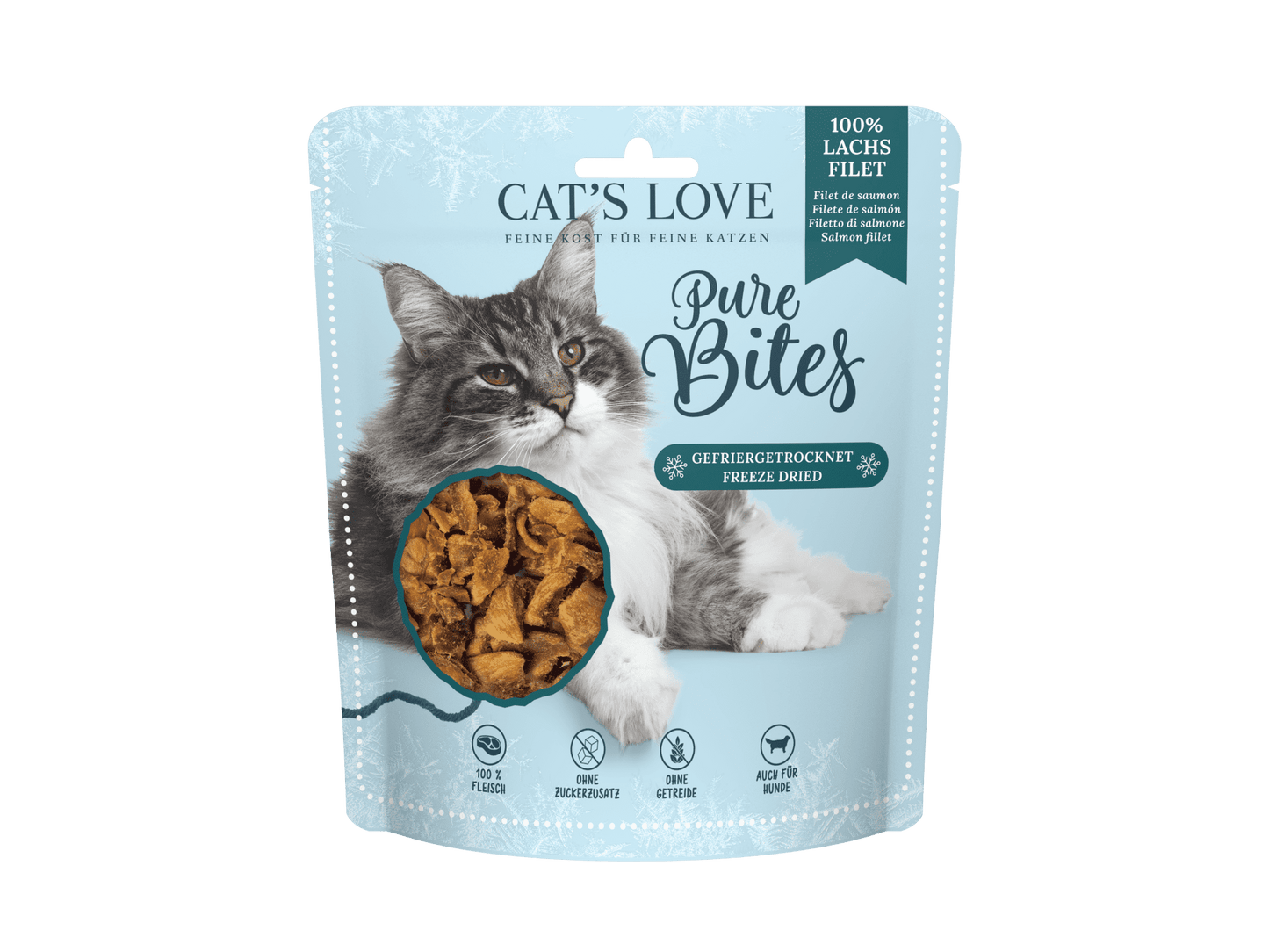 KATZENLECKERLIS PURE BITES LACHSFILET.