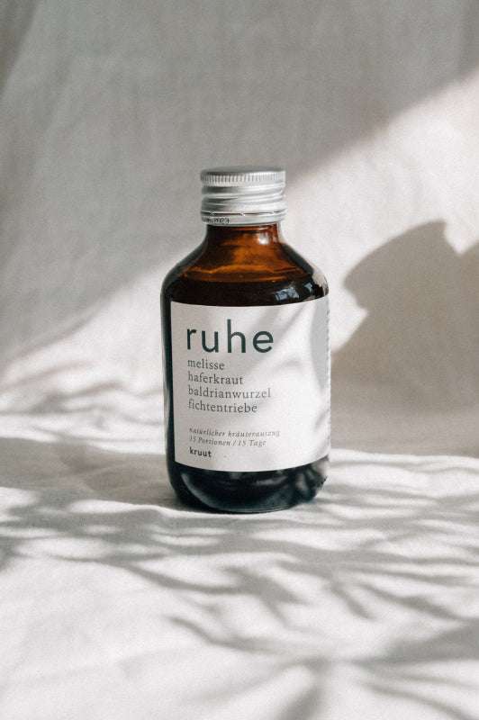 Oxymel Ruhe 150 ml Flasche mit Melisse Haferkraut Baldrianwurzel und Fichtentrieben