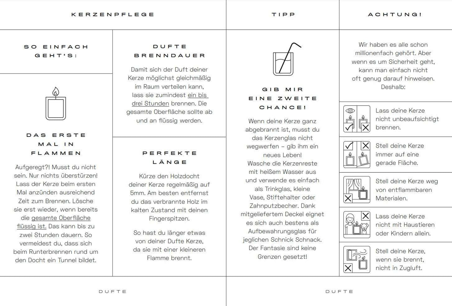 Dufte Manufaktur Tipps zur richtigen Kerzenpflege