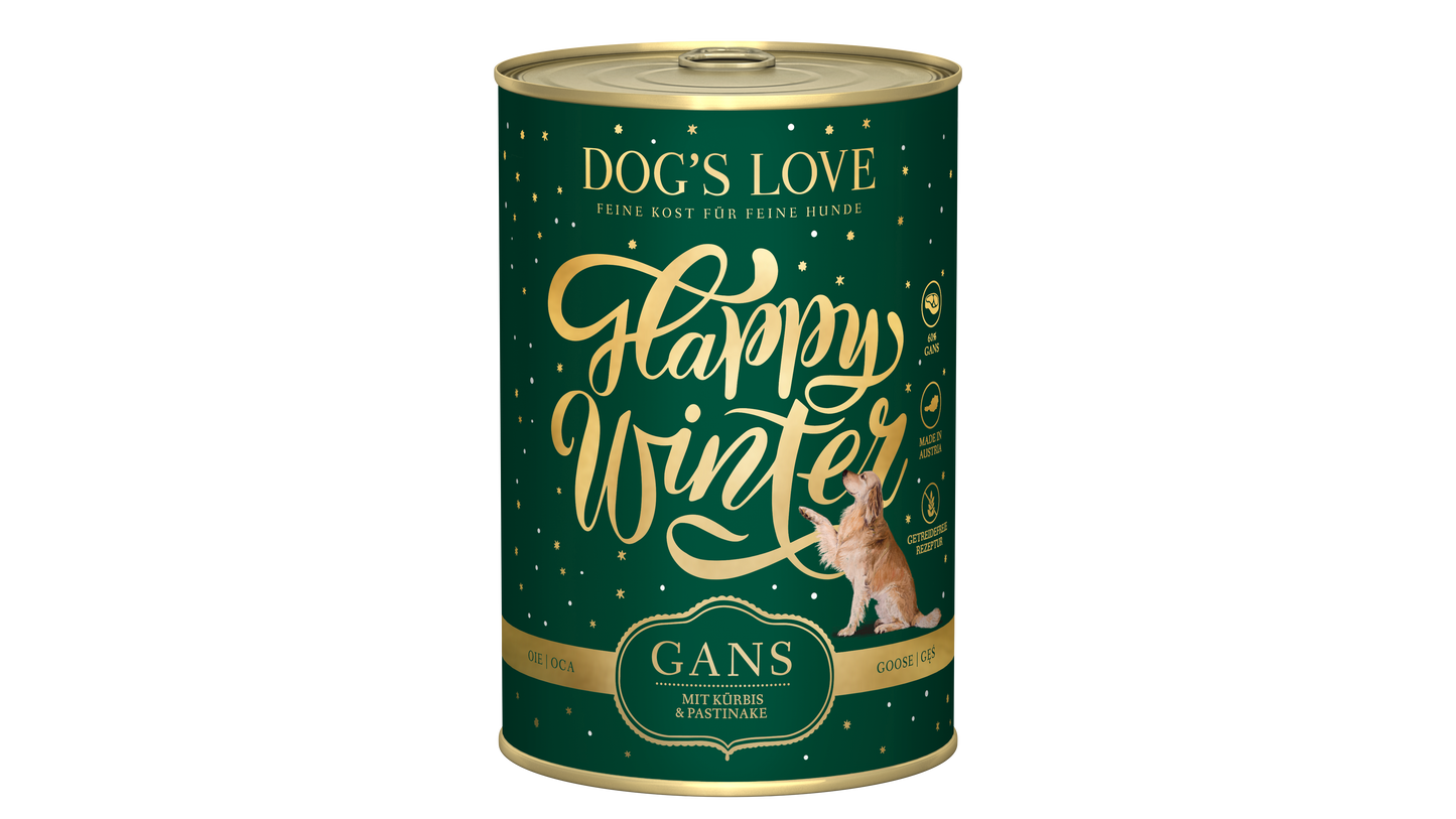 NASSFUTTER FÜR HUNDE WINTERMENÜ MIT GANS.