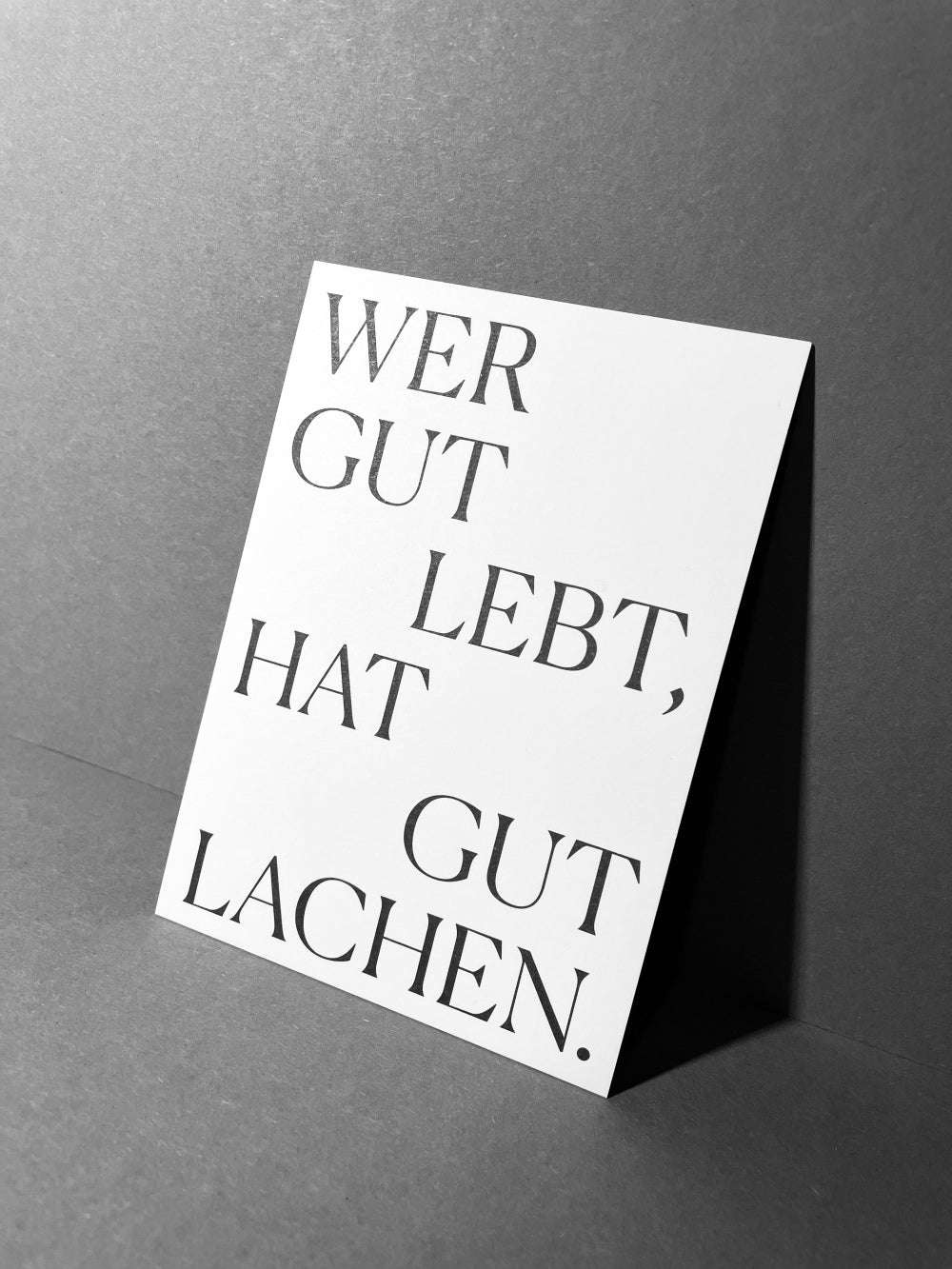 POSTKARTE WER GUT LEBT.