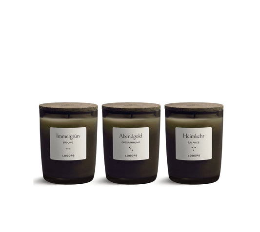 LOOOPS DUFTKERZEN SET "DIE VIERTE JAHRESZEIT".