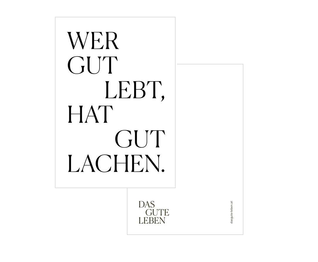 POSTKARTE WER GUT LEBT.