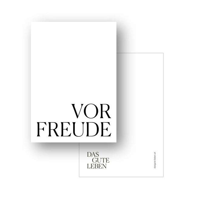 POSTKARTE VORFREUDE.