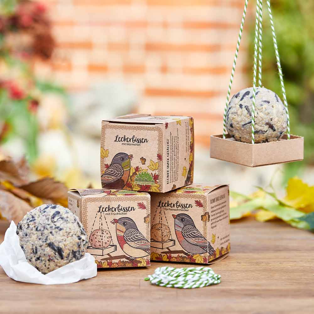 LECKERBISSEN FÜR WILDVÖGEL.