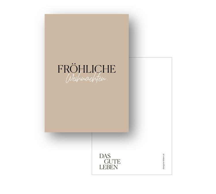 WEIHNACHTSKARTE FRÖHLICHE WEIHNACHTEN.
