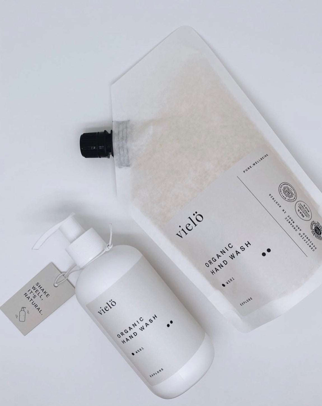 Flüssige Seife mit Bio Molke 250 ml mit Pumper und im Nachfüllpack 500 ml