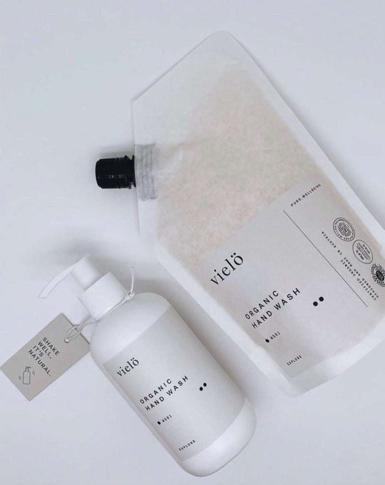 Flüssige Seife mit Bio Molke 250 ml mit Pumper und im Nachfüllpack 500 ml