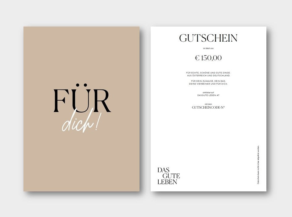 GESCHENKGUTSCHEIN PER E-MAIL FÜR DICH.